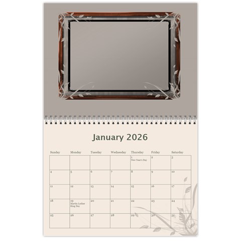 Cream Classic 2026 (any Year) Calendar By Deborah Jan 2026