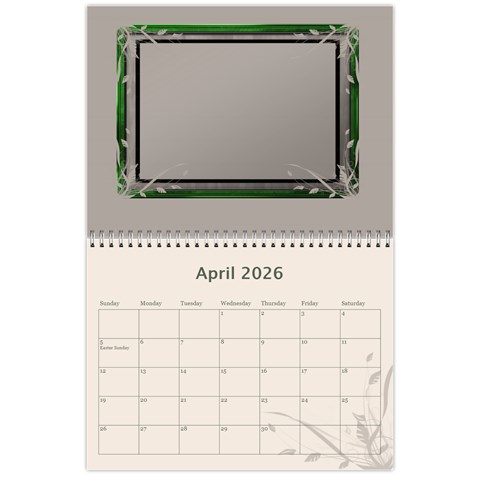 Cream Classic 2026 (any Year) Calendar By Deborah Apr 2026