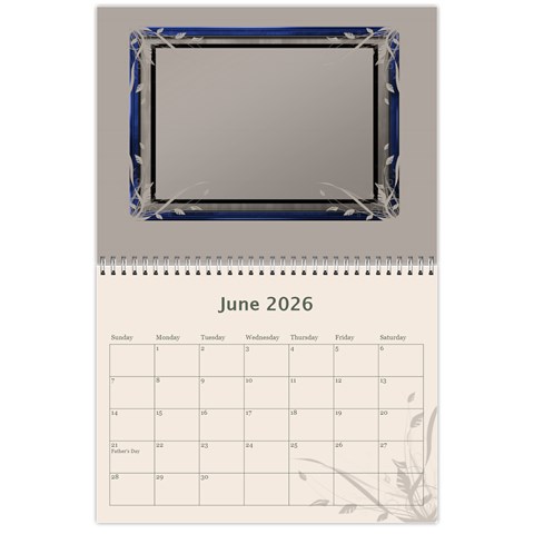 Cream Classic 2026 (any Year) Calendar By Deborah Jun 2026
