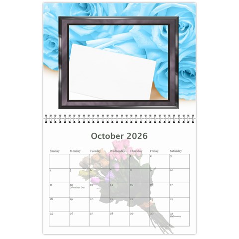 Roses For You (any Year) 2026 Calendar By Deborah Oct 2026