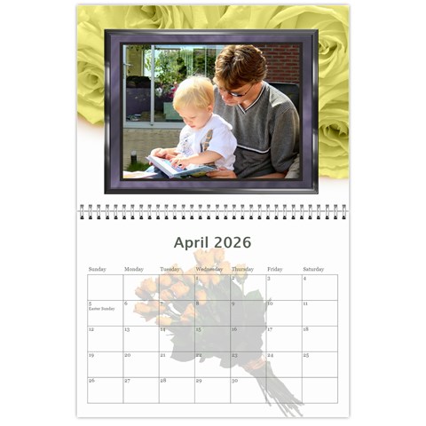 Roses For You (any Year) 2026 Calendar By Deborah Apr 2026