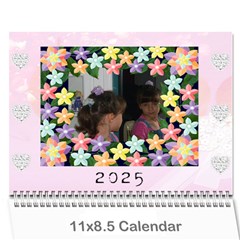 pretty pastels calendar 2025 - Wall Calendar 11  x 8.5  (12-Months)
