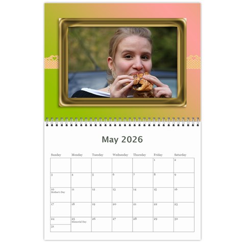 Tutti General Purpose (any Year) Calendar 2026 By Deborah May 2026
