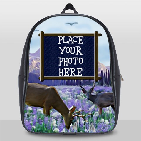 Deer Large School Bag By Chere s Creations Front