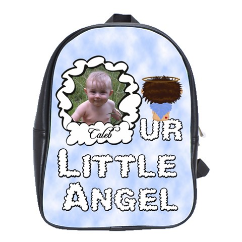 Our Little Angel Boy Large School Bag  By Chere s Creations Front