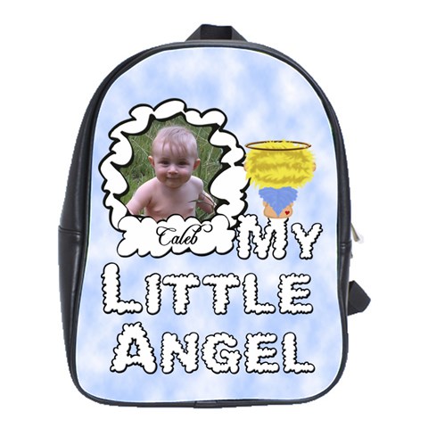 My Little Angel Boy Large School Bag By Chere s Creations Front