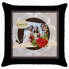 wedding party - Throw Pillow Case (Black)