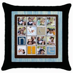 Family - Throw Pillow Case (Black)