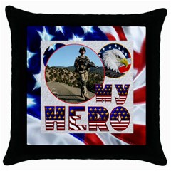 My Hero US Military Pillow Cushion Case - Throw Pillow Case (Black)