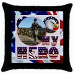 My Hero US Military Pillow Cushion Case - Throw Pillow Case (Black)