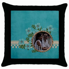 Throw Pillow Case (Black)- Love Forever