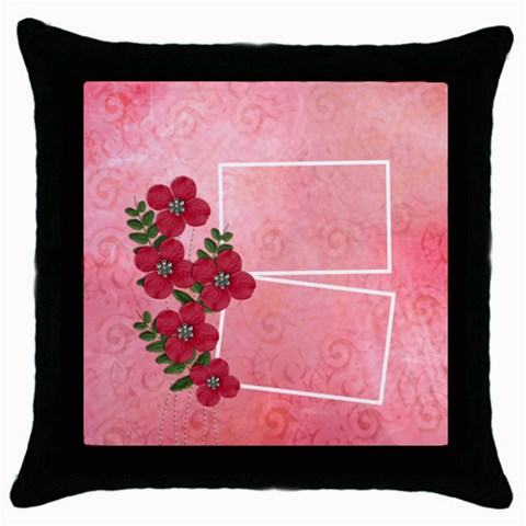 Throw Pillow Case (black) Front