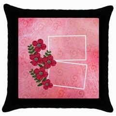Throw Pillow Case (Black)- I Love You (5 styles)