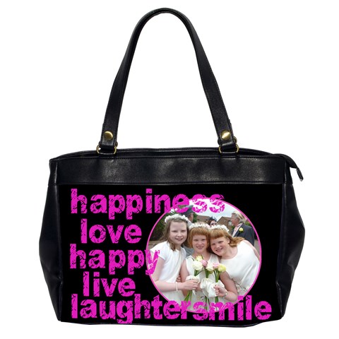 Happiness 2 Sided Oversized Office Bag By Catvinnat Front