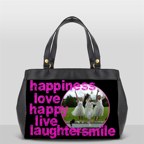 Happiness 2 Sided Oversized Office Bag By Catvinnat Back