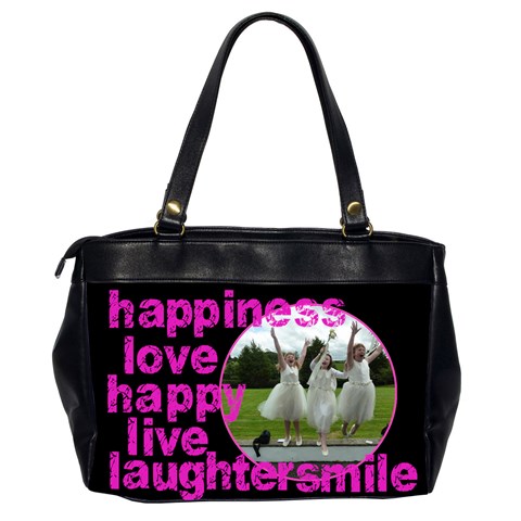 Happiness 2 Sided Oversized Office Bag By Catvinnat Back