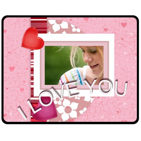 I Love You By Joely 60 x50  Blanket Front