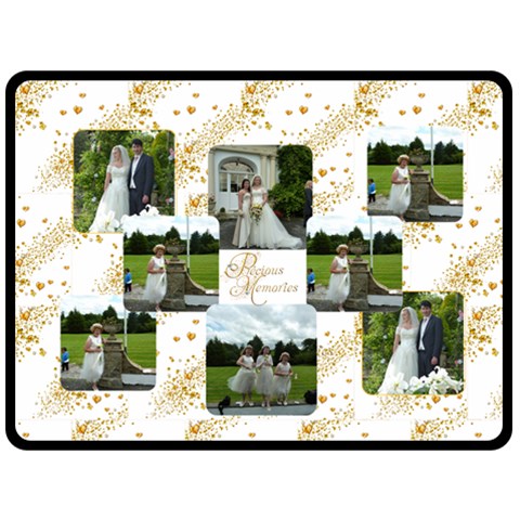 Precious Memories Heirloom Extra Large Fleece By Catvinnat 80 x60  Blanket Front