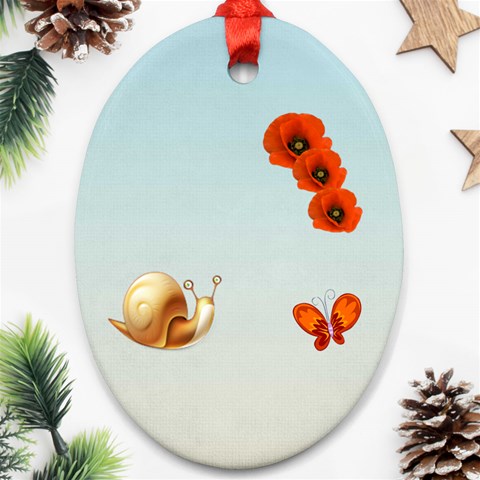 Summer Fun Ornament (oval) By Elena Petrova Back