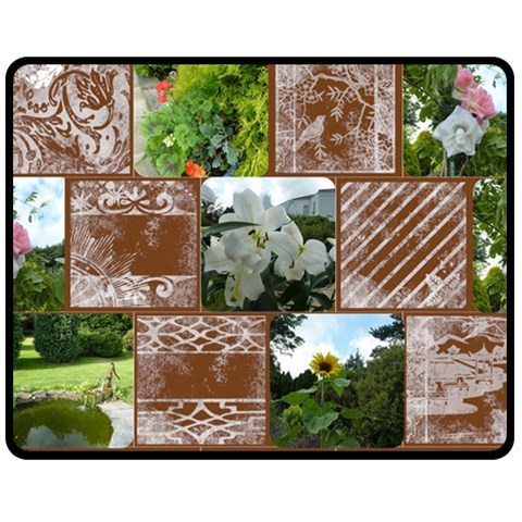 In My Garden Coffee Break Medium Fleece Blanket By Catvinnat 60 x50  Blanket Front