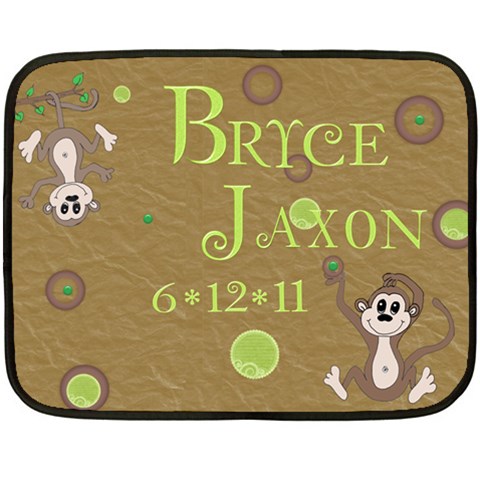 Baby Blanket Monkeys & Circles By Amarilloyankee 35 x27  Blanket
