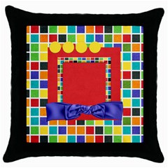 WKM@School 1 sided pillow 1 - Throw Pillow Case (Black)