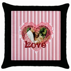 love - Throw Pillow Case (Black)