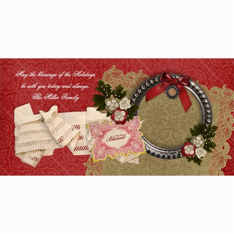 Blessed/holiday 8 x4  Photo Card - 2