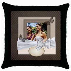 wedding - Throw Pillow Case (Black)