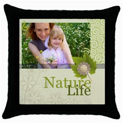 nature life - Throw Pillow Case (Black)