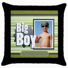 big boy - Throw Pillow Case (Black)