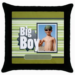 big boy - Throw Pillow Case (Black)