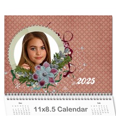 18 month 2025 calendar/family-any theme - Wall Calendar 11  x 8.5  (18 Months)