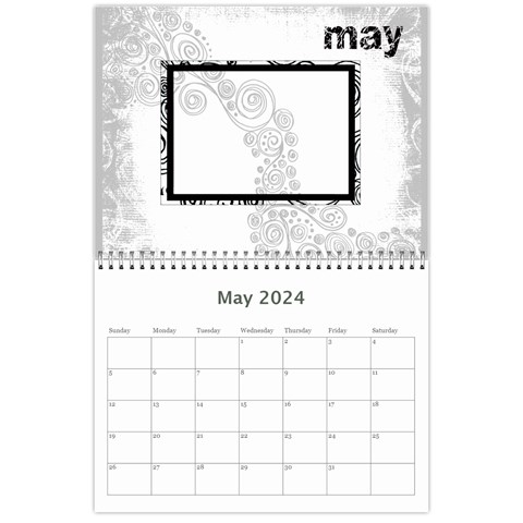 Faded Glory Monochrome 2024 Calendar By Catvinnat May 2024