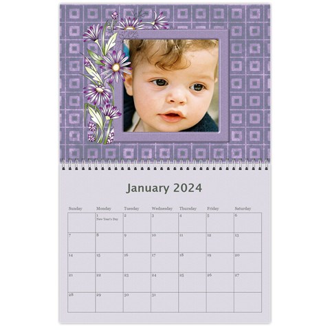 Pretty In Mauve 2024 (any Year) Calendar By Deborah Jan 2024