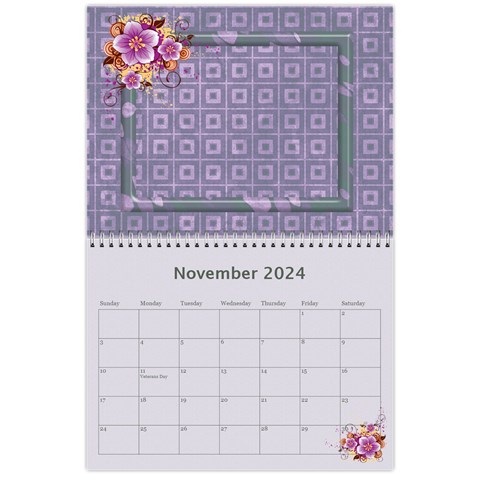 Pretty In Mauve 2024 (any Year) Calendar By Deborah Nov 2024