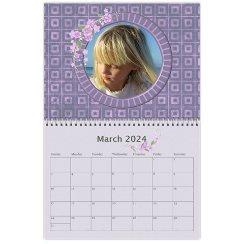 Pretty In Mauve 2024 (any Year) Calendar By Deborah Mar 2024