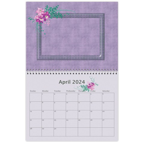 Pretty In Mauve 2024 (any Year) Calendar By Deborah Apr 2024