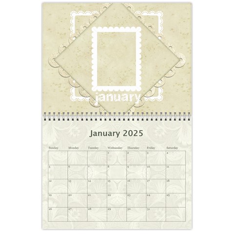 Damask Wedding 2024 Calendar  By Catvinnat Jan 2024