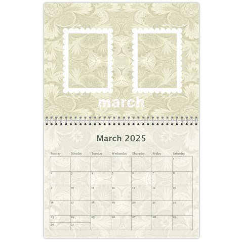 Damask Wedding 2025 Calendar  By Catvinnat Mar 2025
