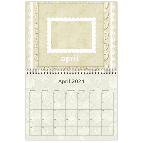 Damask Wedding 2024 Calendar  By Catvinnat Apr 2024