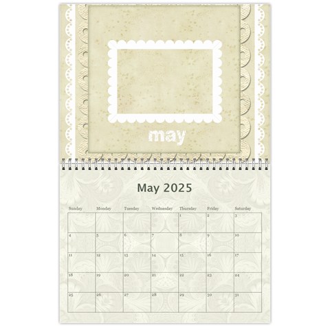 Damask Wedding 2025 Calendar  By Catvinnat May 2025