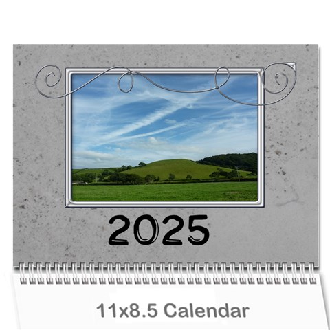 Simple Silver 2025 Calendar By Catvinnat Cover