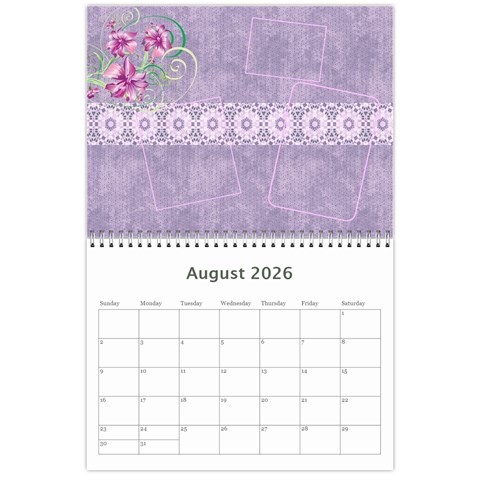 The Look Of Lace 2026 (any Year) Calendar By Deborah Aug 2026