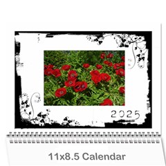 Black & White 2025 Calendar  - Wall Calendar 11  x 8.5  (12-Months)