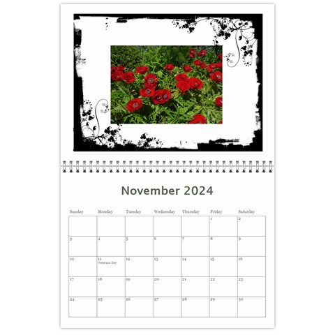 Black & White 2024 Calendar  By Catvinnat Nov 2024