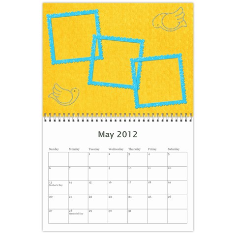 Summer Vacation Calender By Paula Yagisawa May 2012