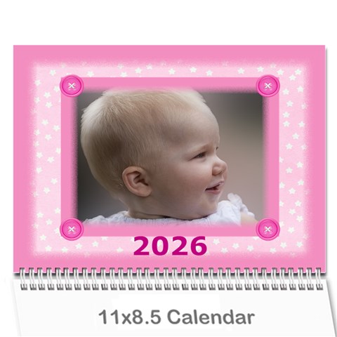 Pretty In Pink 2026 (any Year) Calendar By Deborah Cover