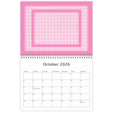 Pretty In Pink 2026 (any Year) Calendar By Deborah Oct 2026