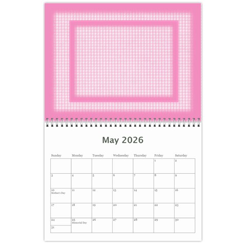 Pretty In Pink 2026 (any Year) Calendar By Deborah May 2026
